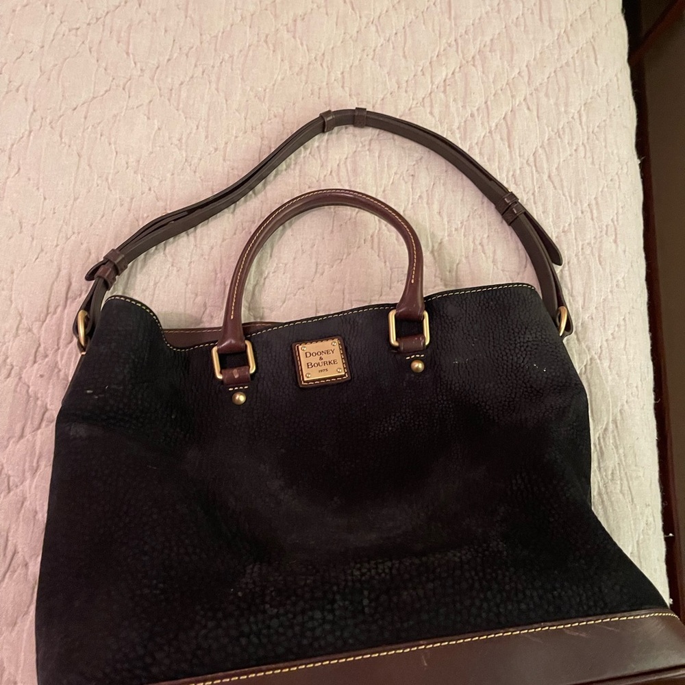 Black Suede Dooney and Bourke Purse - Picture 6 of 7